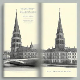 A captivating book cover featuring Trondheim Cathedral and Mole Antonelliana side by side