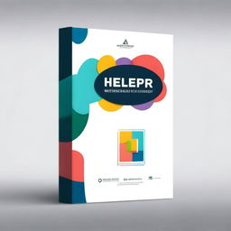 Create a book cover for a math textbook titled 'Helper book: Mathematics 12, Course 1, Private'