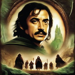 A movie poster for 'The Lord of the Rings' featuring the face of Gautam Adani