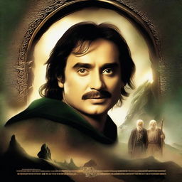 A movie poster for 'The Lord of the Rings' featuring the face of Gautam Adani