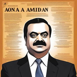 A poster featuring Gautam Adani with the title 'The Lord of Development'