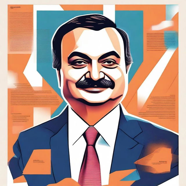 Create a series of posters featuring Gautam Adani, showcasing his achievements and contributions to the business world