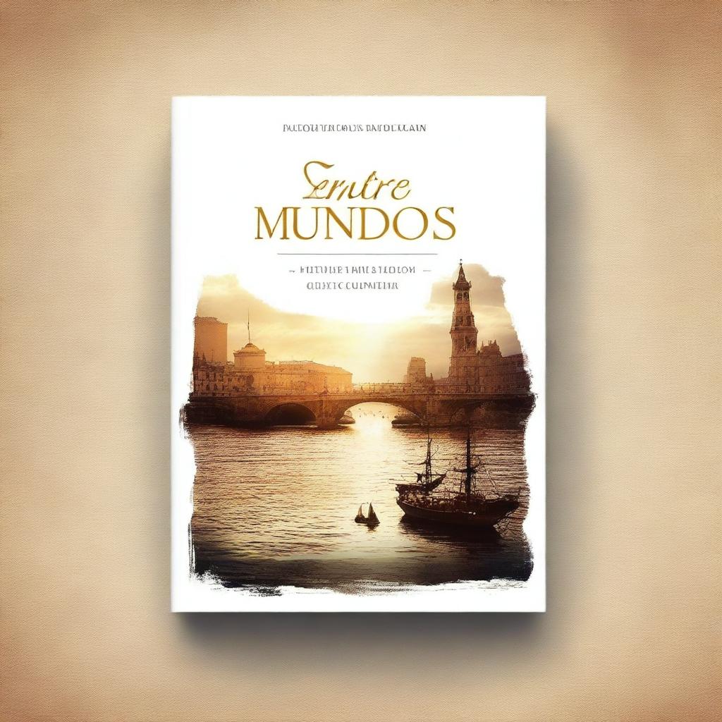 Create a beautiful and realistic book cover for a book titled 'Entre Mundos' using the provided photo