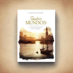 Create a beautiful and realistic book cover for a book titled 'Entre Mundos' using the provided photo