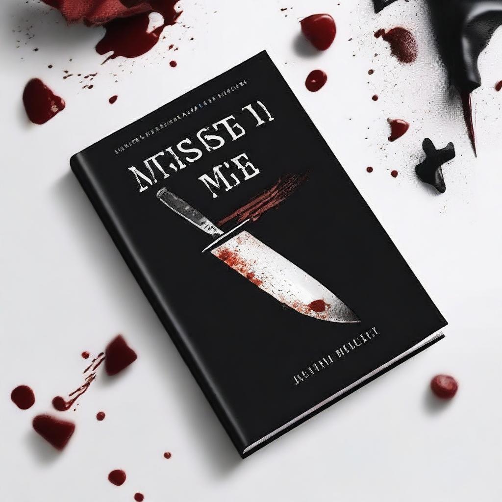 A black fantasy book cover with the title 'Missed Me?' featuring a bloody knife