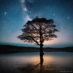 Uma estrela bem brilhante no céu noturno, destacando-se com seu intenso brilho