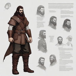 Create a detailed portrait of a male shifter character from Dungeons and Dragons