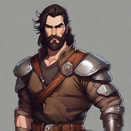 Create a detailed portrait of a male shifter character from Dungeons and Dragons