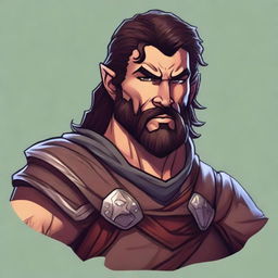 Create a detailed portrait of a male shifter character from Dungeons and Dragons