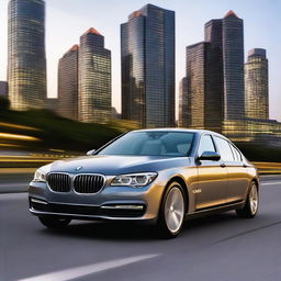 A detailed image of a BMW 750Li 2014 model