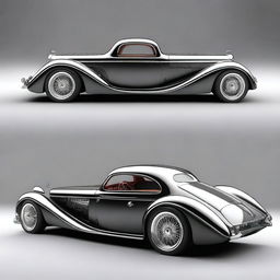 Create a custom hypercar that is a fusion of a 1932 Buick Victoria sedan and a McLaren