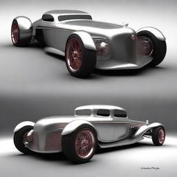 Create a custom hypercar that is a fusion of a 1932 Buick Victoria sedan and a McLaren