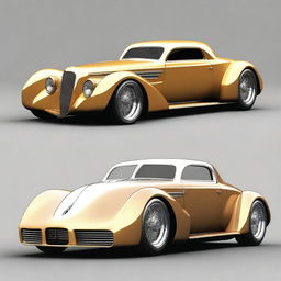 Create a custom hypercar that is a fusion of a 1932 Buick Victoria sedan and a Ferrari