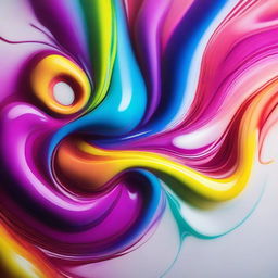 A visually striking image of colorful emulsion mixing in water, creating vibrant swirls and patterns