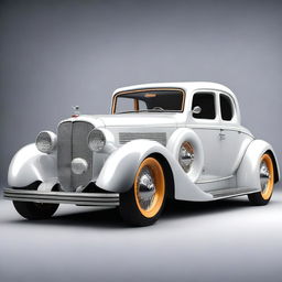 Create a custom hypercar that fuses the classic design of a 4-door 1932 Buick Victoria sedan with the modern aesthetics and performance of a McLaren