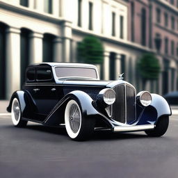 Create a custom hypercar inspired by a 4-door 1932 Buick Victoria sedan