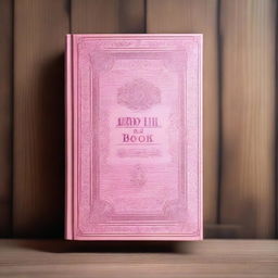 A vintage pink book with an ornate cover design, featuring intricate patterns and elegant typography