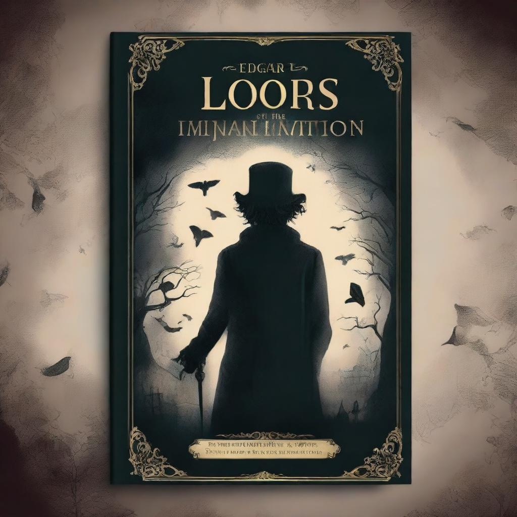 Create a horror story style book cover for a book titled 'Doors of Imagination'
