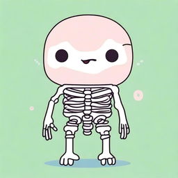 Create an image of a Sumikko Gurashi skeleton creature