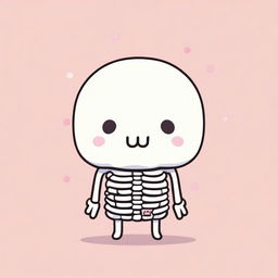 Create an image of a Sumikko Gurashi skeleton creature