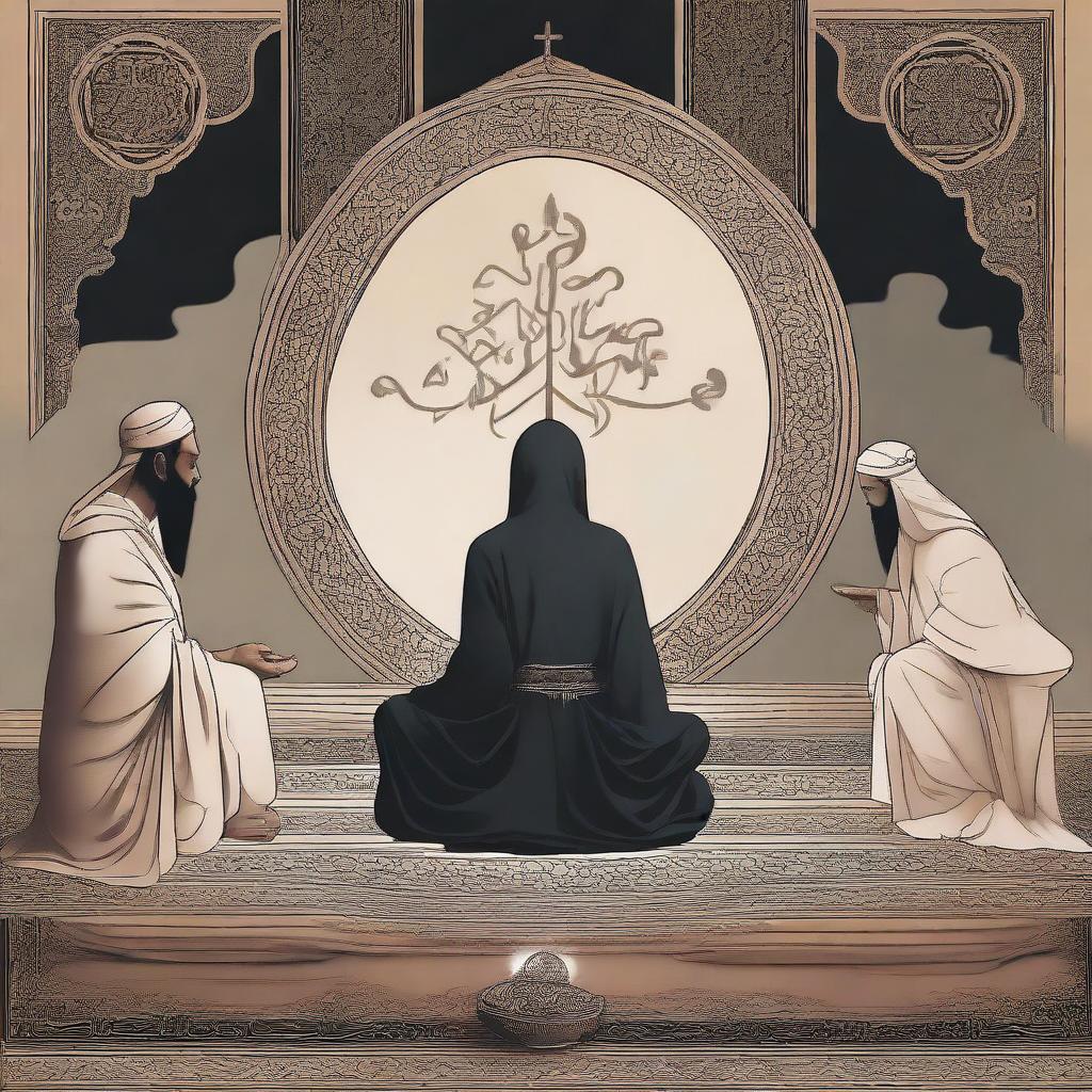 A serene and spiritual scene depicting Ruqyah, an Islamic exorcism ritual for protection and healing from jinn, sorcery, and evil eyes