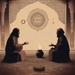 A serene and spiritual scene depicting Ruqyah, an Islamic exorcism ritual for protection and healing from jinn, sorcery, and evil eyes