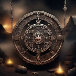 A mystical and enchanting scene featuring a powerful talisman that offers protection from evil eyes and devils