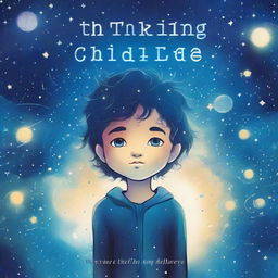 A deep blue fantasy book cover with the title 'The Thinking Child'