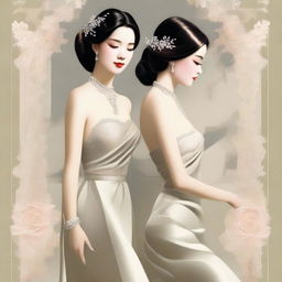 A tasteful and artistic depiction of women with a focus on beauty and elegance