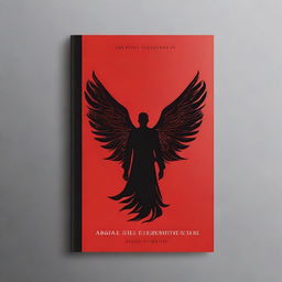 Create a book cover featuring a silhouette with angel wings