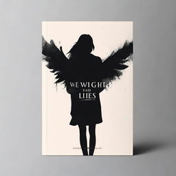 Create a book cover for a novel titled 'The Weight of Lies'