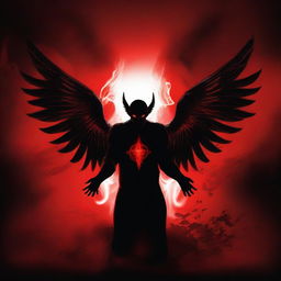 Create a book cover featuring a demon and an angel, both with wings