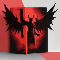 Create a book cover featuring a demon and an angel, both with wings