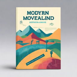 Design a schoolbook cover for a book titled 'Modern Applied Land Survey'