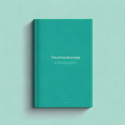 A minimalist book cover design for a commentary on the Book of Deuteronomy in teal color