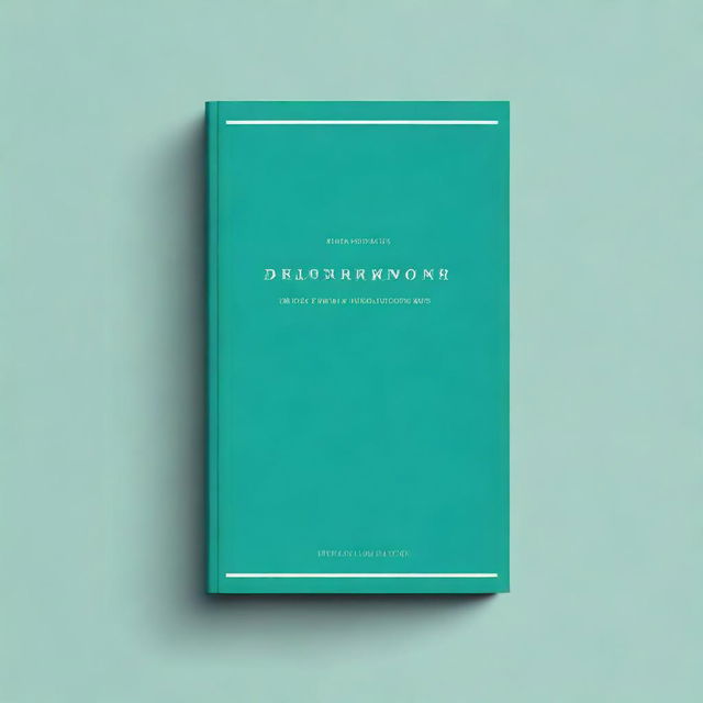 A minimalist book cover design for a commentary on the Book of Deuteronomy in teal color