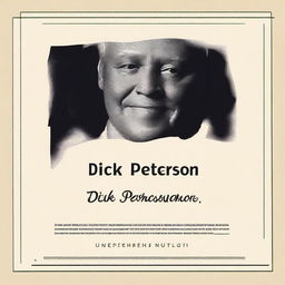 Create an image with the text 'Dick Peterson'