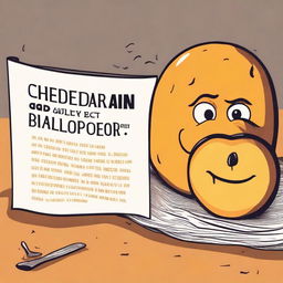 Create an image with the text 'Cheddar Dead: A Ball Drooper Short Story'