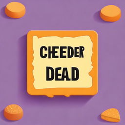 Generate an image featuring the text 'Cheddar Dead'