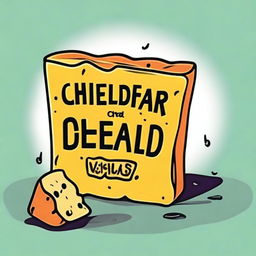 Create an image with the text 'Cheddar Dead'