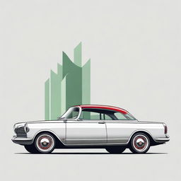 Create an image of a car that is a hybrid between an Alfa Romeo and a 57 Chevy