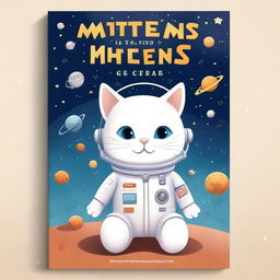 Create an ebook cover for a children's book titled 'Mittens the Cat that Went into Space'