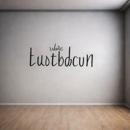 A modern studio background for a content creator featuring 'Lastborn' inscripted on the wall in an attractive font.