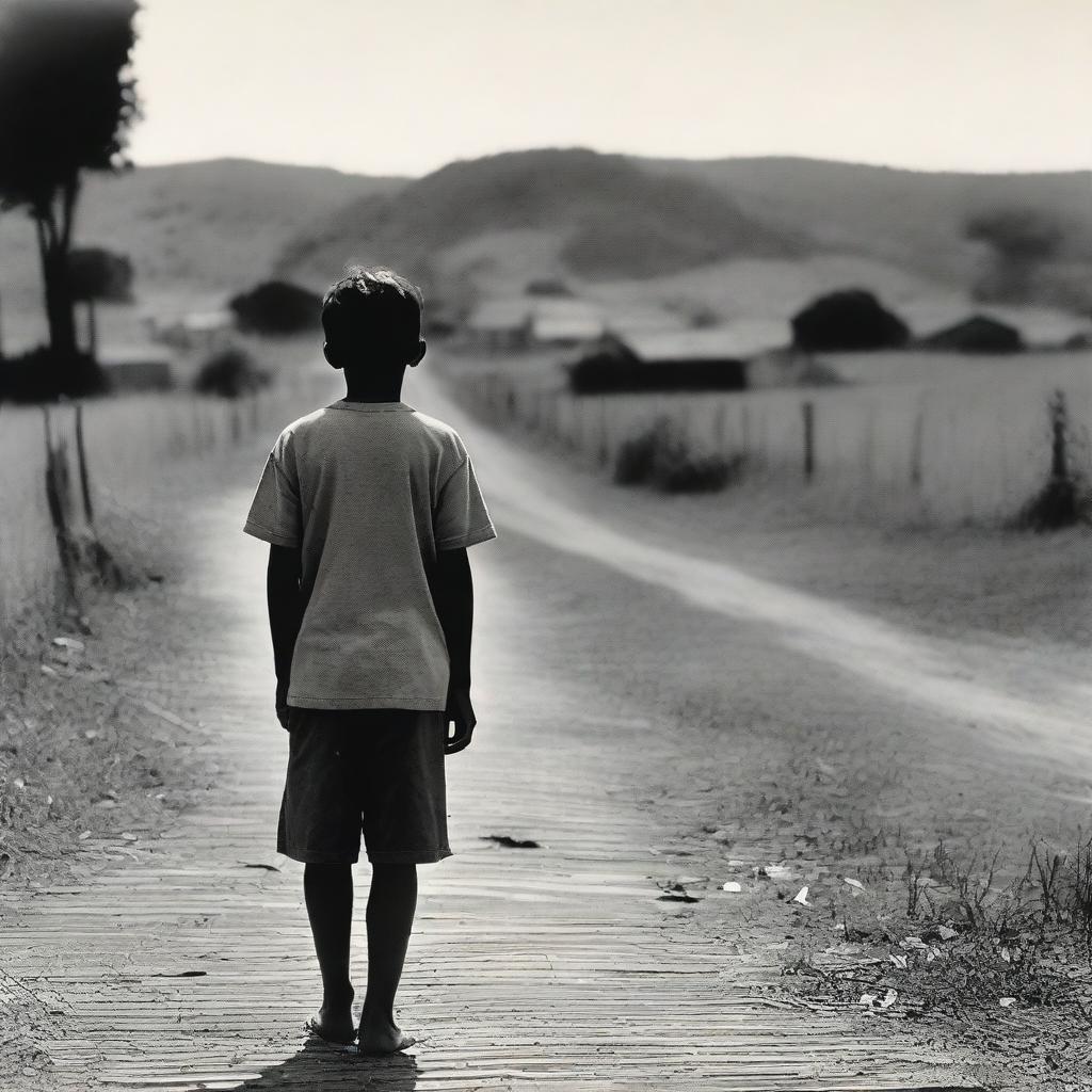 A book cover designed as a photograph, depicting the story of a young person grieving the death of their father and returning to their childhood town in the Brazilian sertão