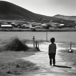 A book cover designed as a photograph, depicting the story of a young person grieving the death of their father and returning to their childhood town in the Brazilian sertão