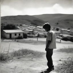 A book cover designed as a photograph, depicting the story of a young person grieving the death of their father and returning to their childhood town in the Brazilian sertão