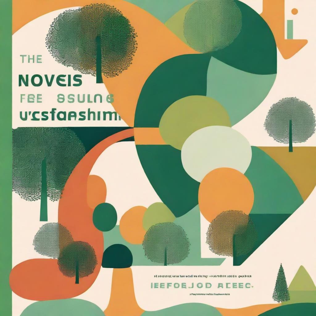 An abstract book cover for a book titled 'The Intersection of Urbanism and Deforestation: Promoting Native Forest Projects