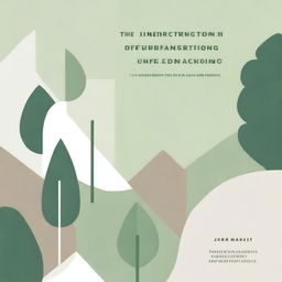 An abstract and elegant book cover for a book titled 'The Intersection of Urbanism and Deforestation: Promoting Native Forest Projects