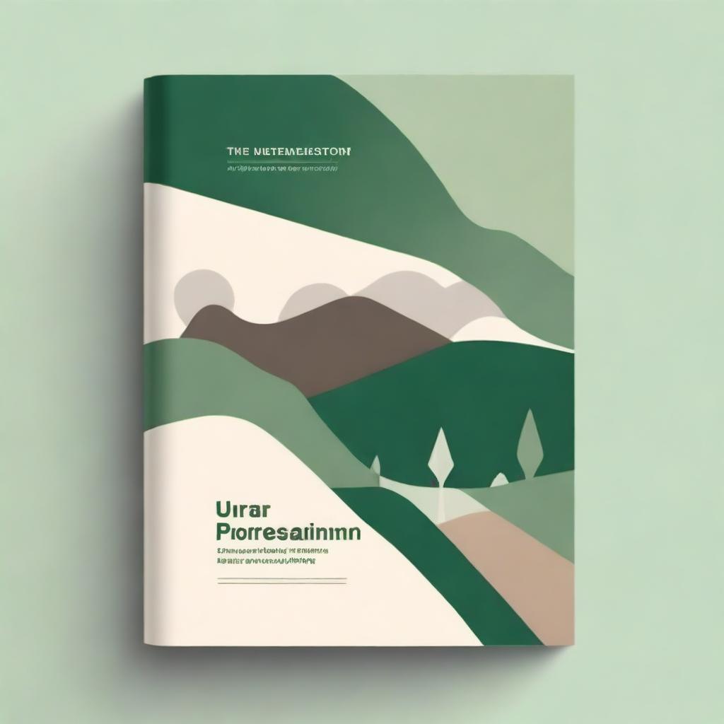 An abstract and elegant book cover for a book titled 'The Intersection of Urbanism and Deforestation: Promoting Native Forest Projects