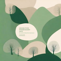 An abstract and elegant book cover for a book titled 'The Intersection of Urbanism and Deforestation: Promoting Native Forest Projects